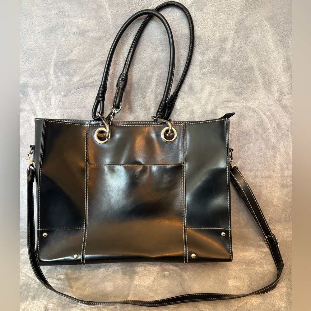 WILSON LEATHER SATCHEL BRIEFCASE CROSSBODY TWO-WAY